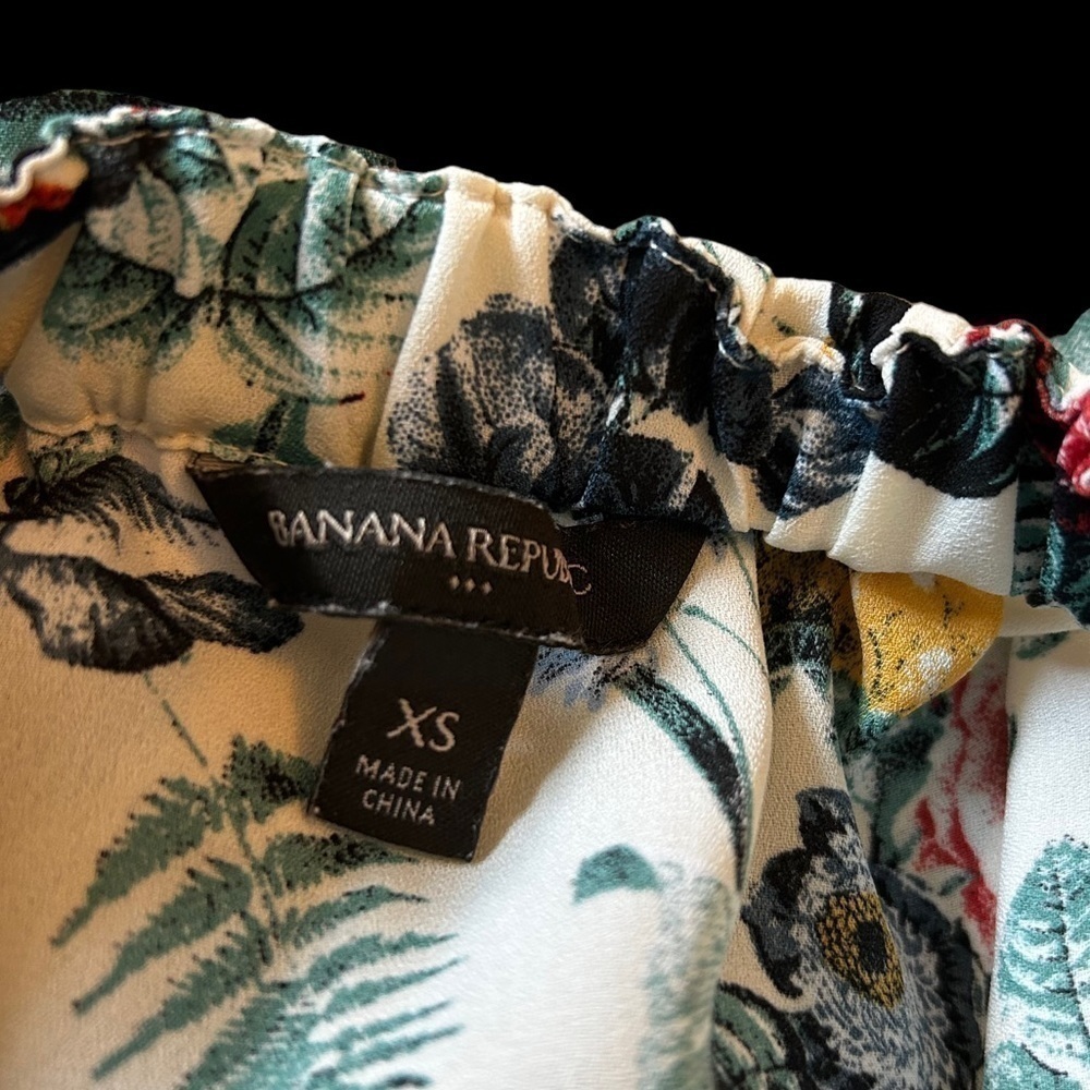 Banana Republic Halter Strapless Flower Print blouse Size XS - Picture 6 of 7
